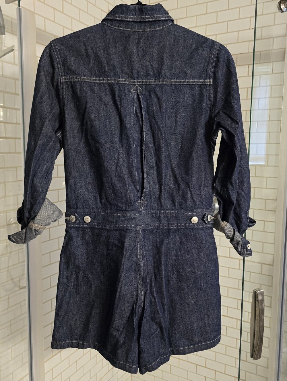 Alexa Chung for AG Chambray Loretta Denim Romper - Picture 4 of 6